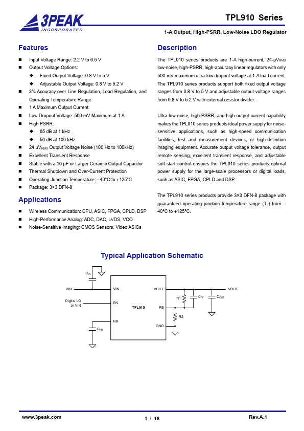 TPL910 Datasheet Preview