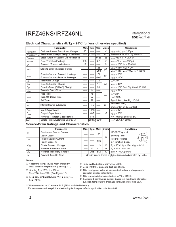 IRFZ46NS