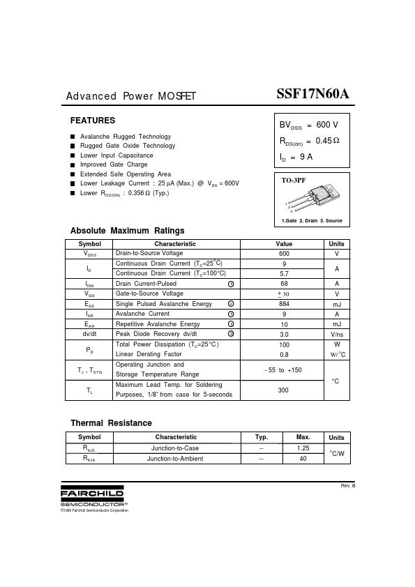 SSF17N60A