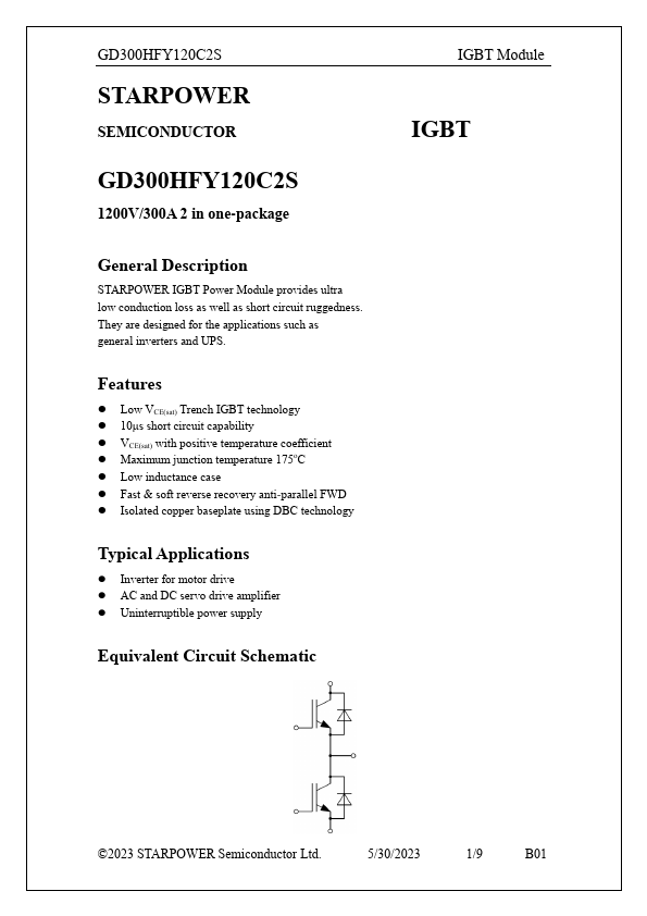 GD300HFY120C2S Datasheet Preview