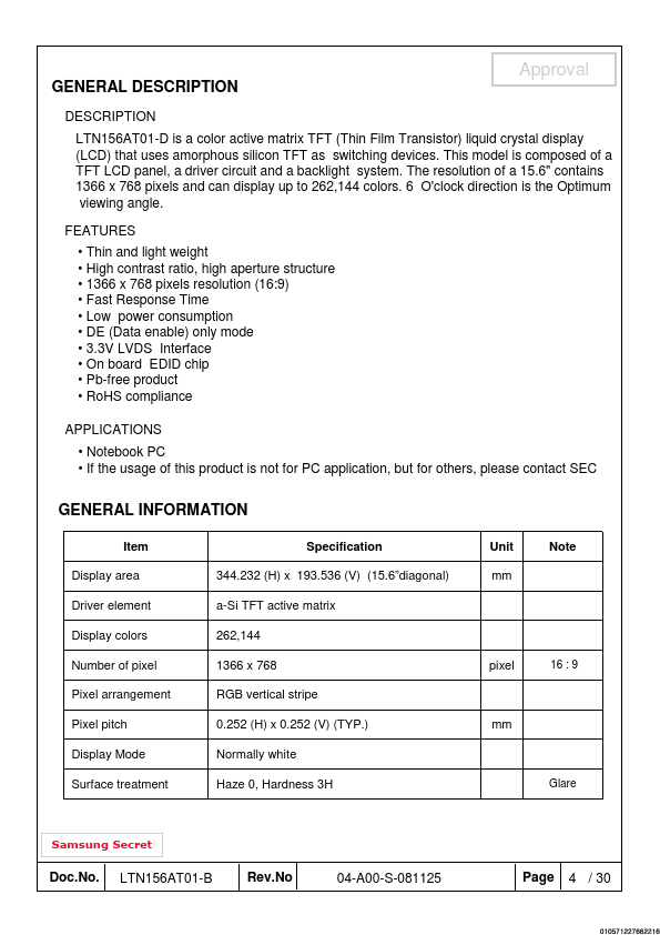 LTN156AT01-B