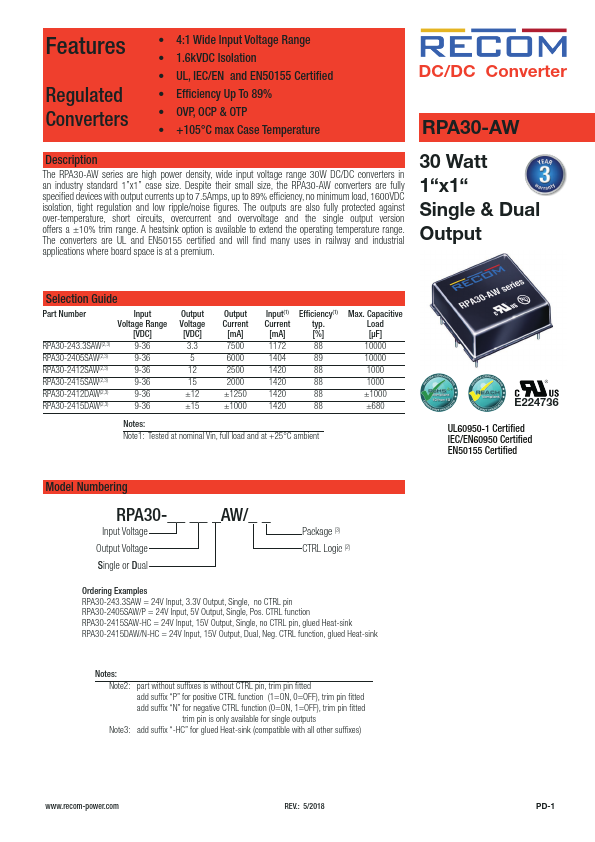 RPA30-2412SAW