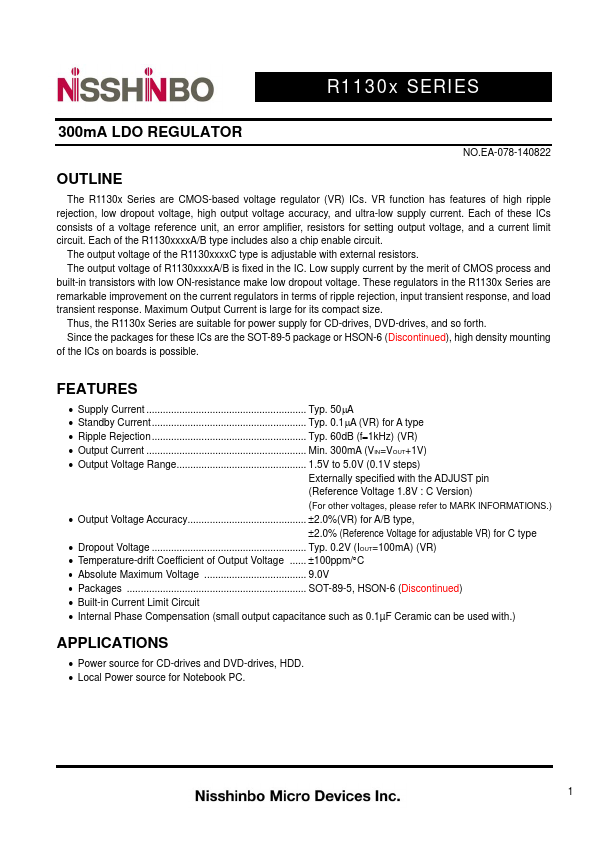 R1130H Datasheet Preview