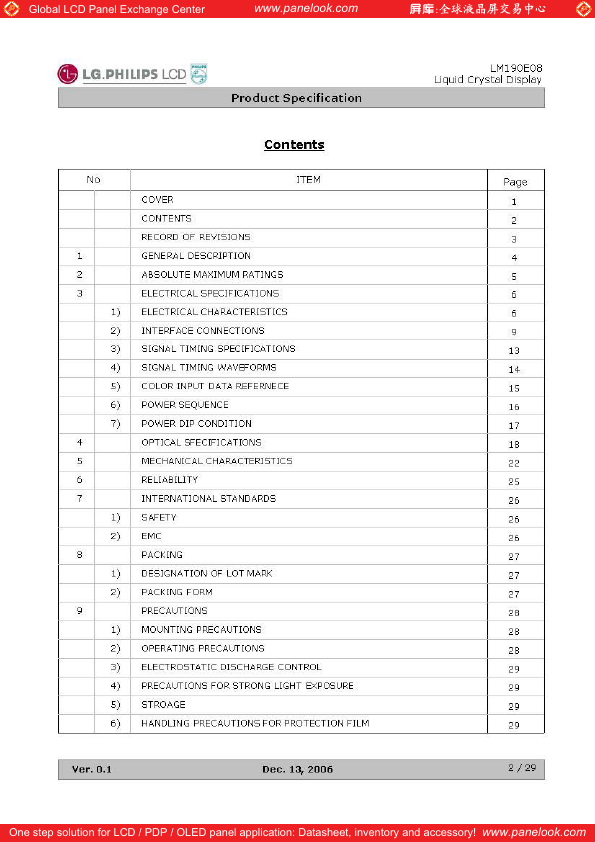 LM190E08-TLL4