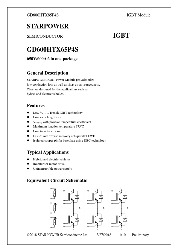 GD600HTX65P4S Datasheet Preview