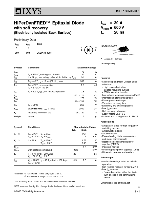 DSEP30-06CR