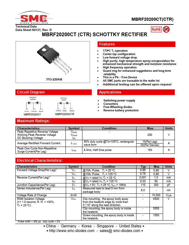 MBRF20200CT