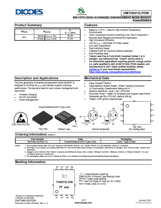 DMTH6015LPDW