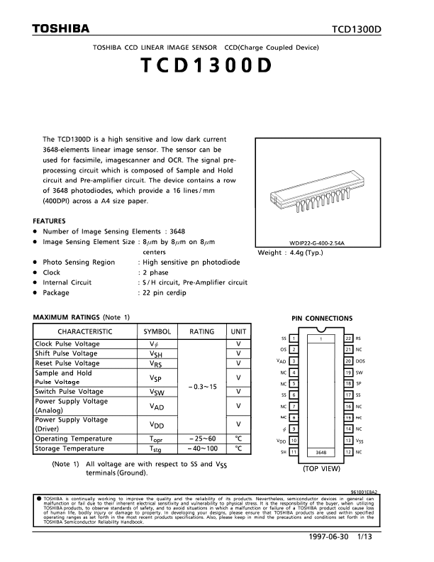 TCD1300D