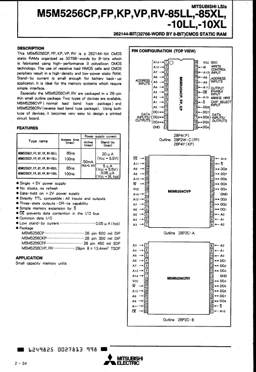 M5M5256CP-70XL