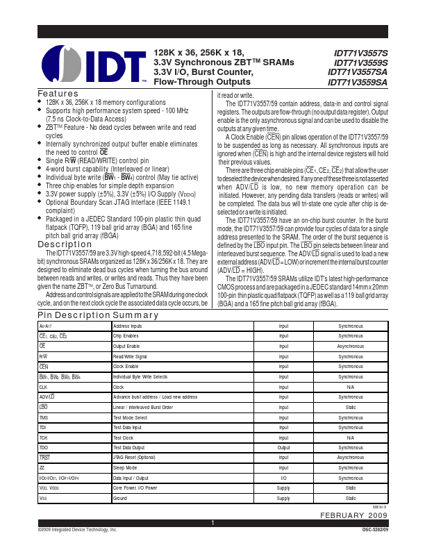 IDT71V3559SA