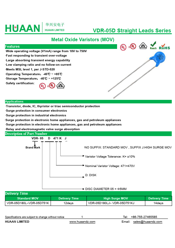 VDR-05D301KJ