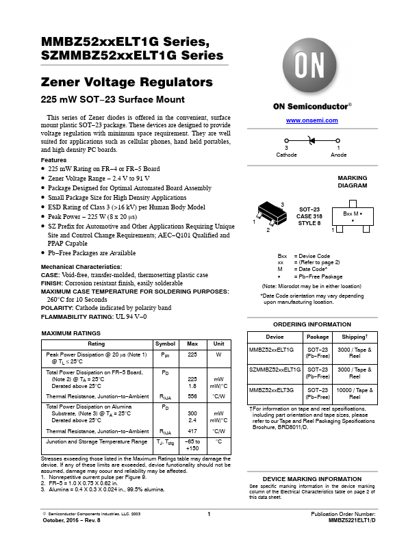 MMBZ5250ELT3G