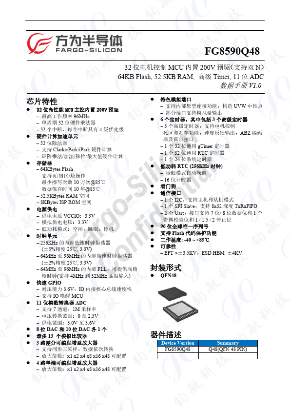 FG8590Q48 Datasheet Preview