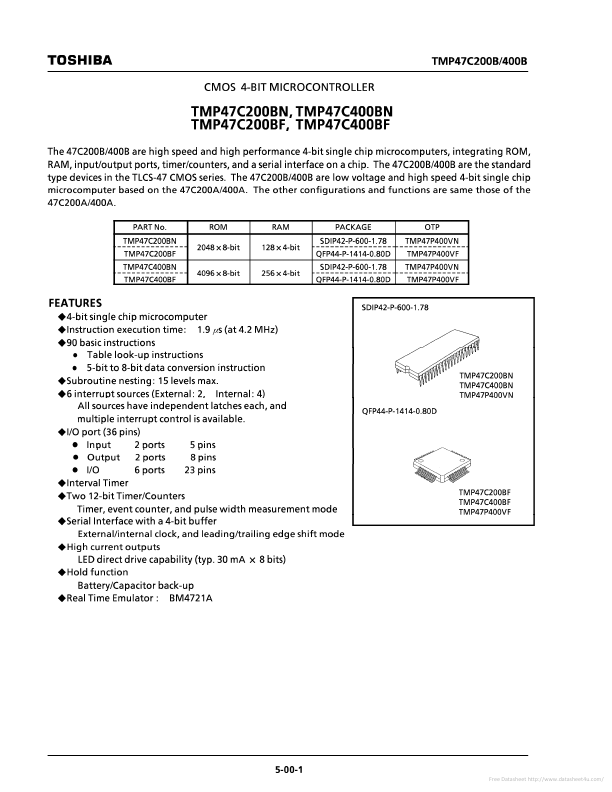 TMP47C400BF