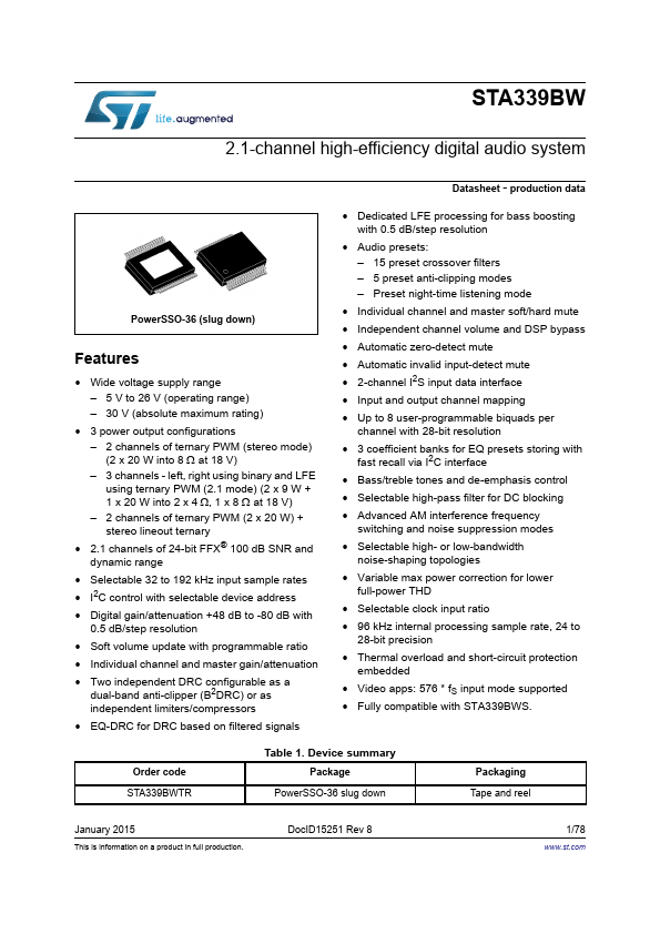 STA339BW