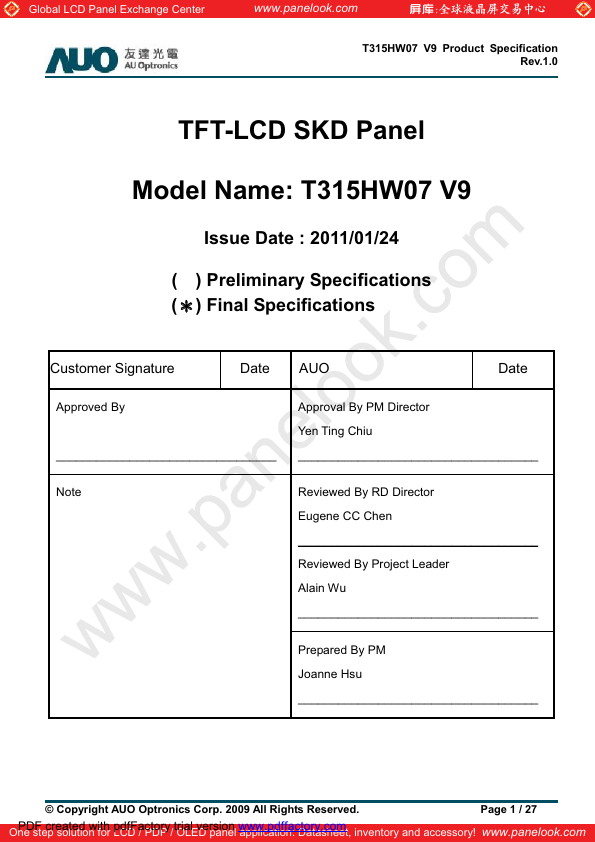 T315HW07-V9