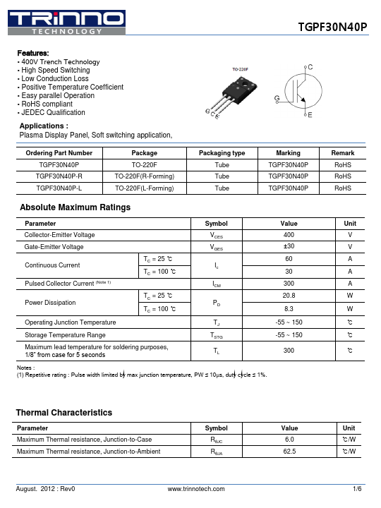 TGPF30N40P