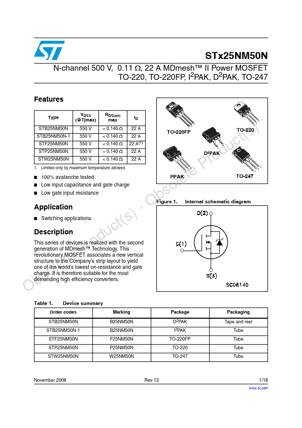 STP25NM50N