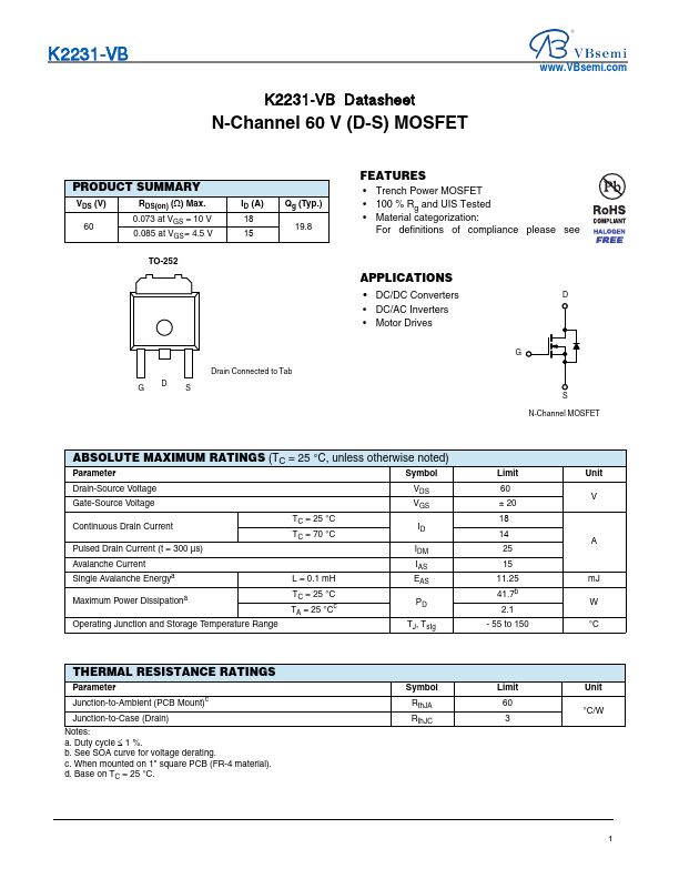 K2231 Datasheet Preview