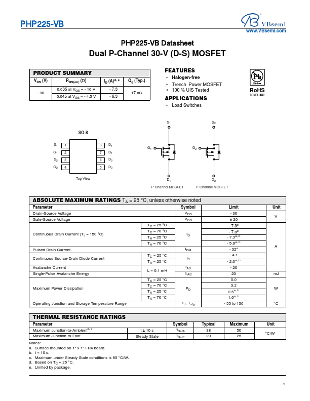 PHP225 Datasheet Preview