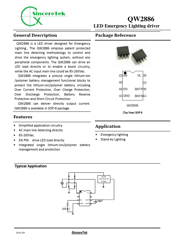 QW2886 Datasheet Preview