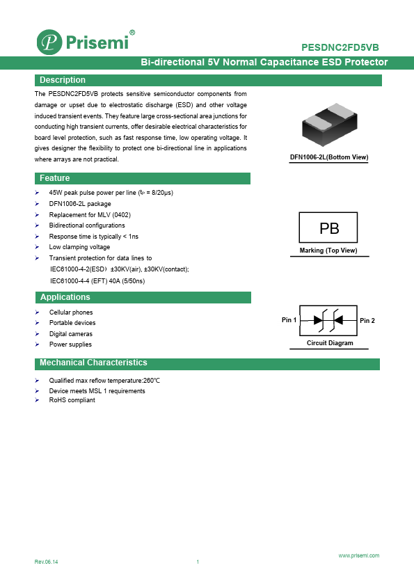 PESDNC2FD5VB Datasheet Preview