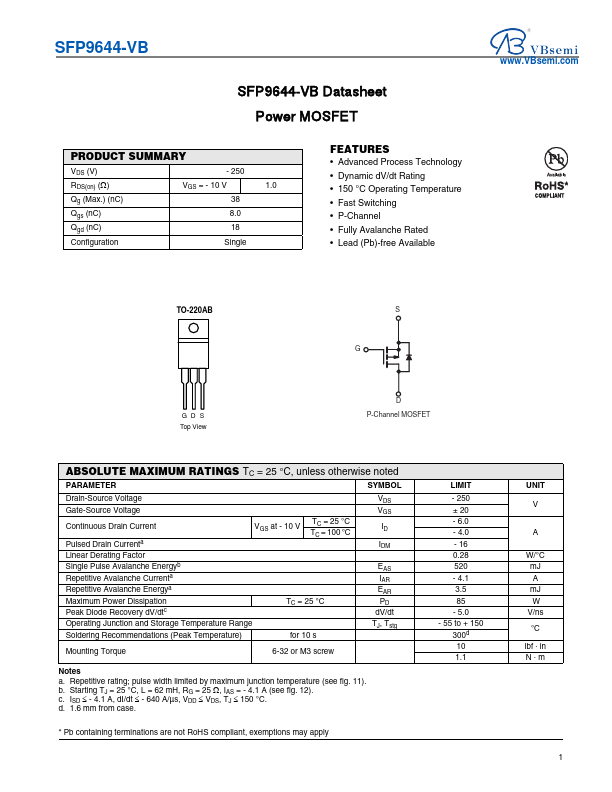 SFP9644 Datasheet Preview