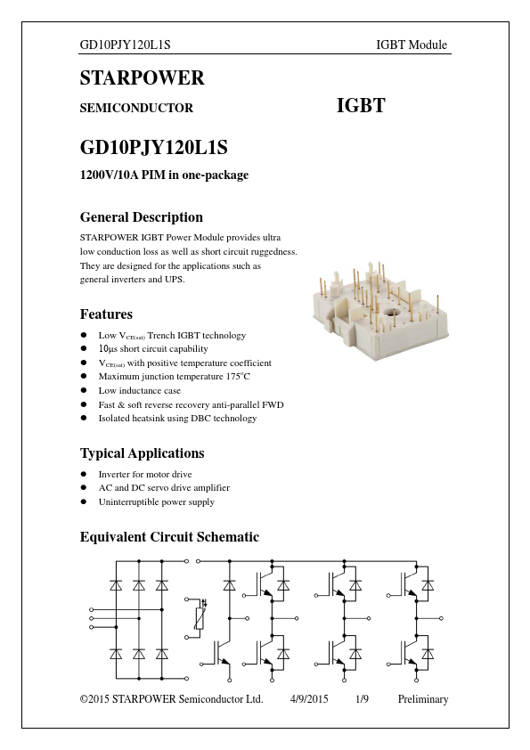GD10PJY120L1S Datasheet Preview