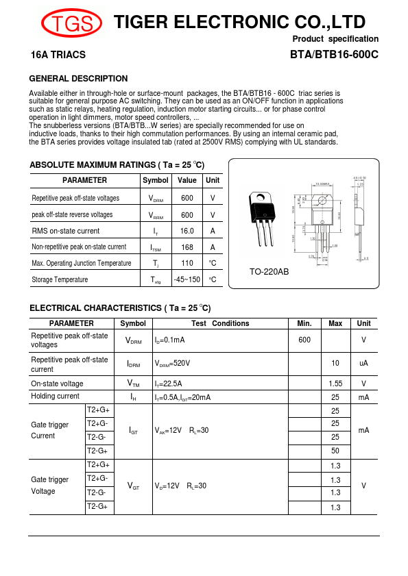 BTA16-600C