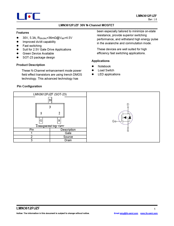 LMN3612PJZF Datasheet Preview
