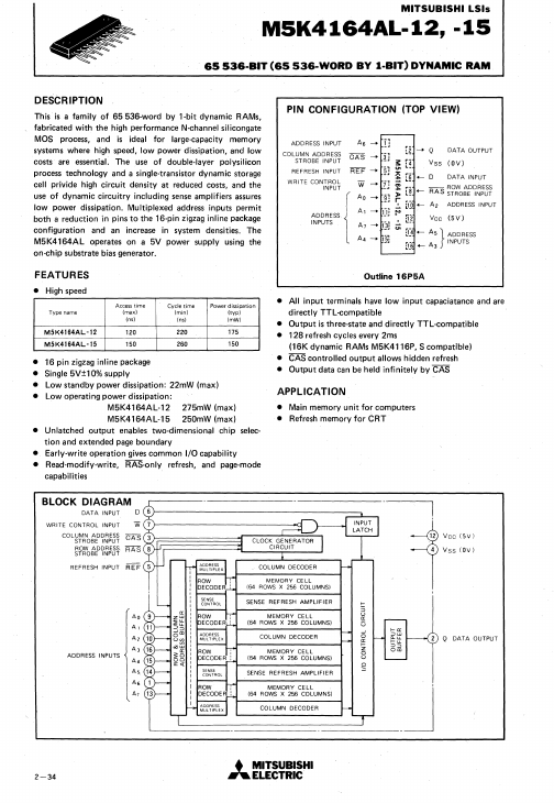 M5K4164AL-12