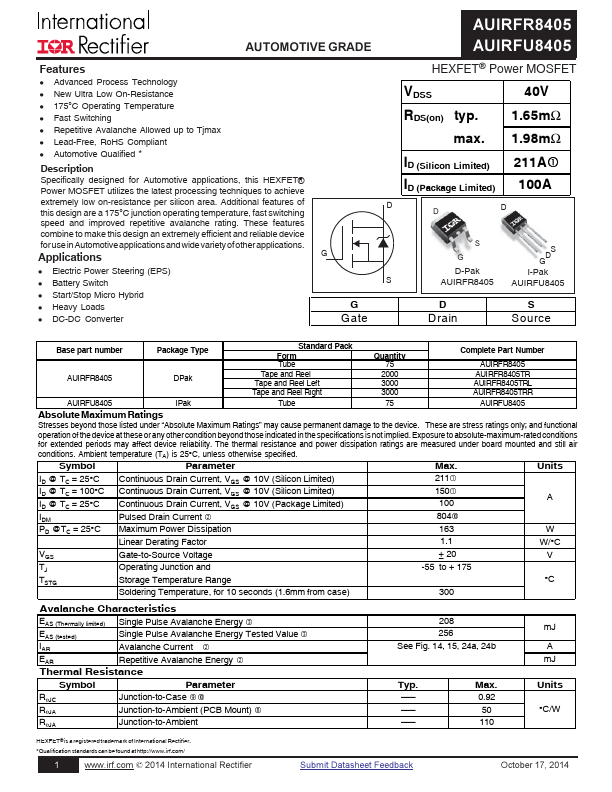 AUIRFR8405