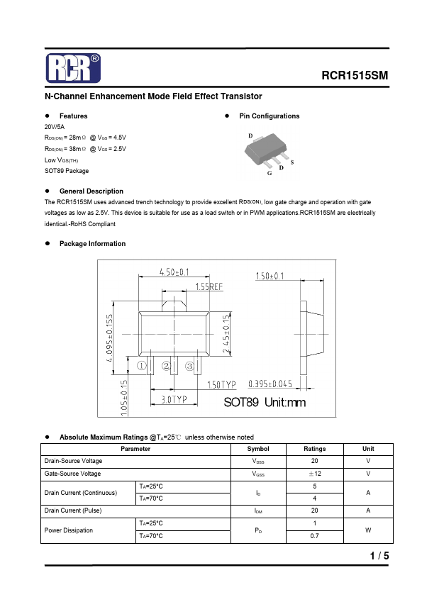 RCR1515SM