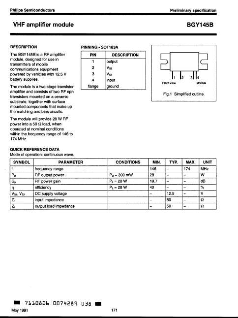 BGY145B Datasheet Preview