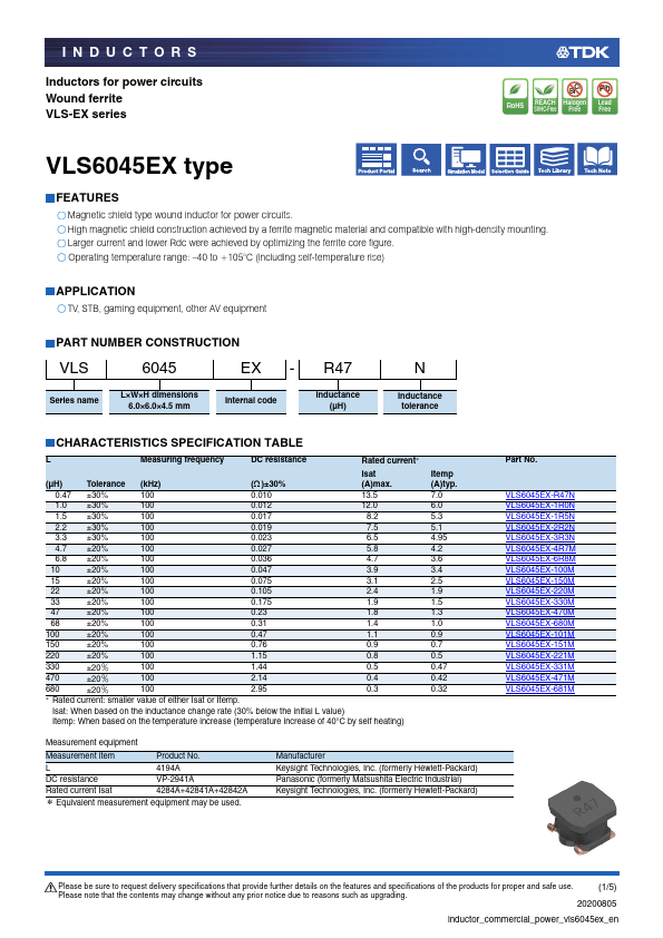 VLS6045EX-1R0N