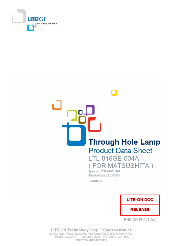 LTL-816GE-004A Datasheet Preview