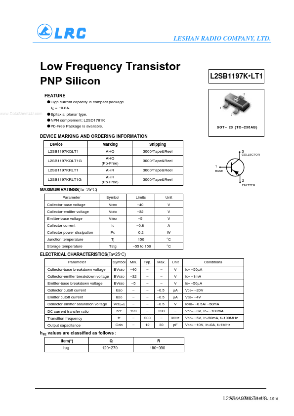 L2SB1197KRLT1