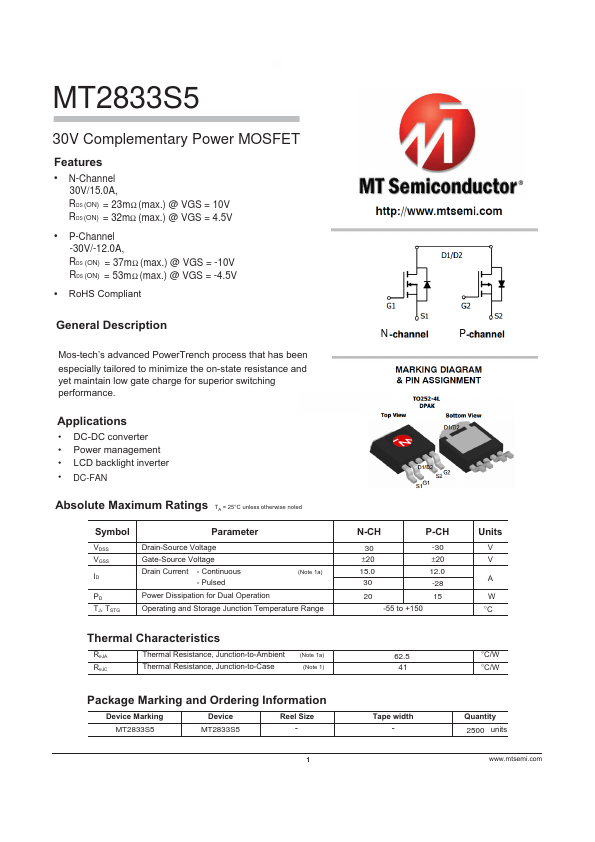 MT2833S5 Datasheet Preview