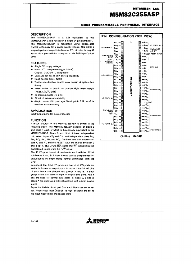 M5M82C255ASP