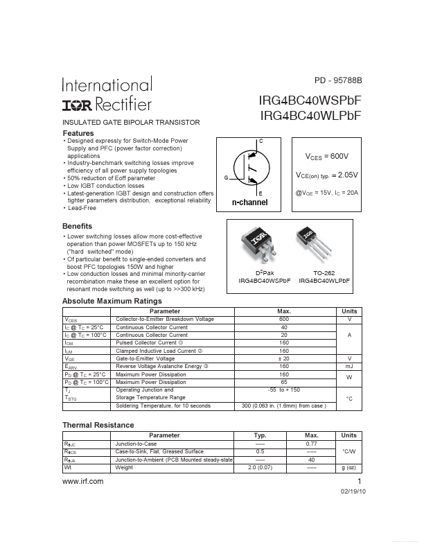 IRG4BC40WSPBF