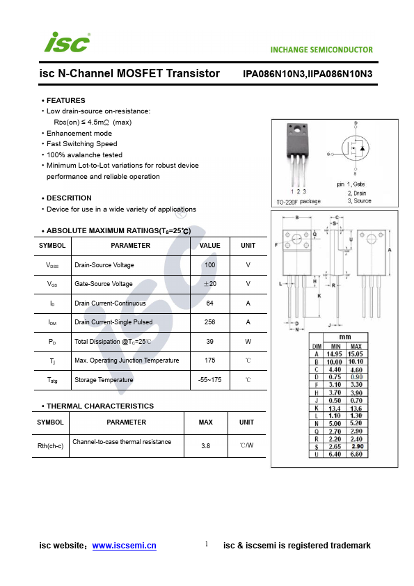 IPA086N10N3