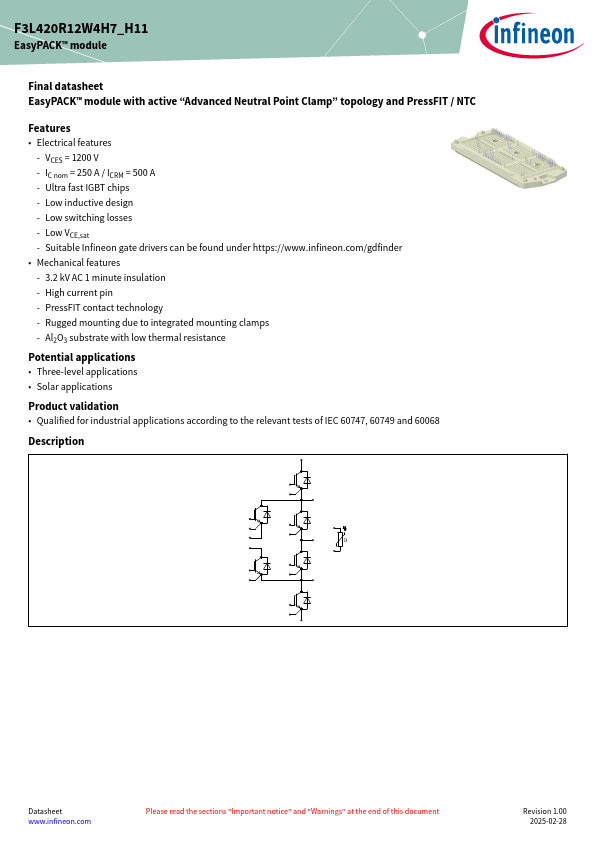 F3L420R12W4H7_H11 Datasheet Preview