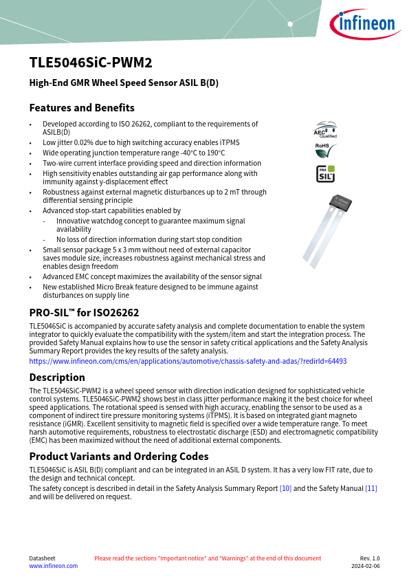 TLE5046SiC-PWM2 Datasheet Preview