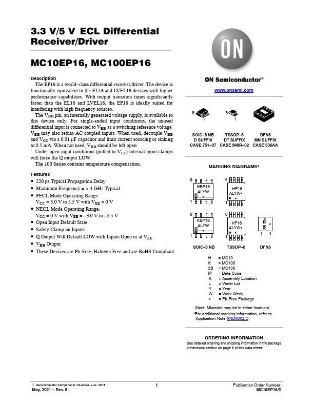 MC10EP16