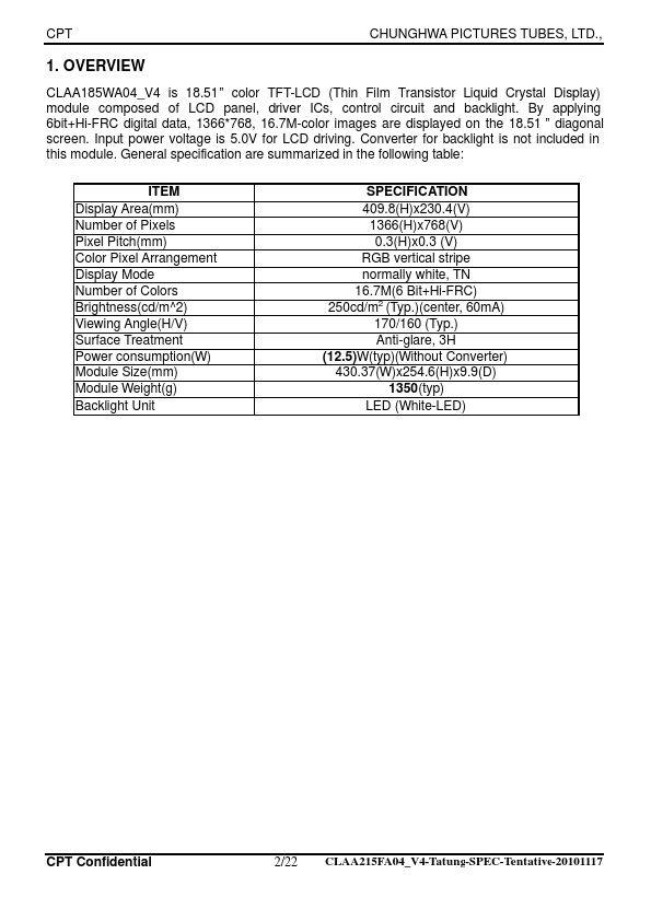 CLAA185WA04-V4