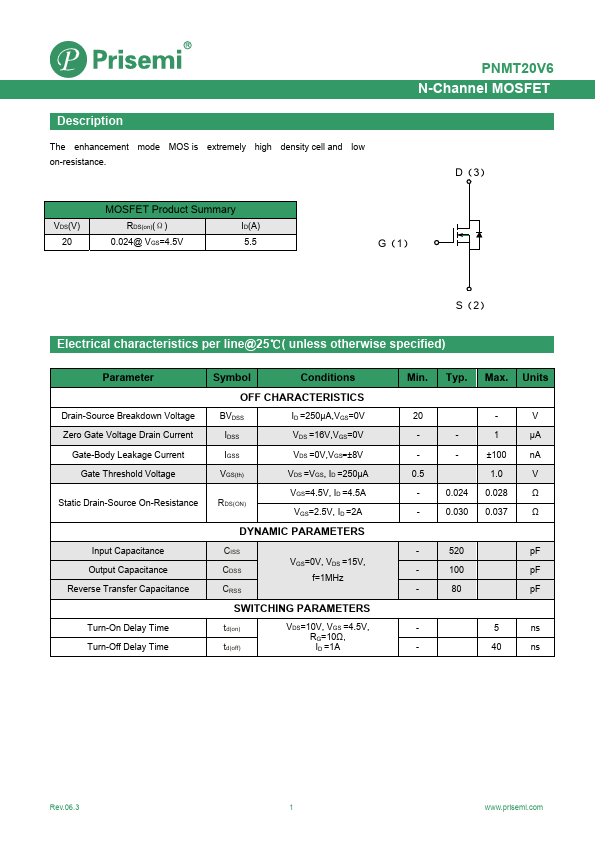 PNMT20V6 Datasheet Preview