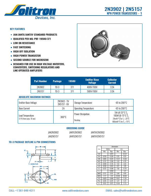 2N5157 Datasheet Preview