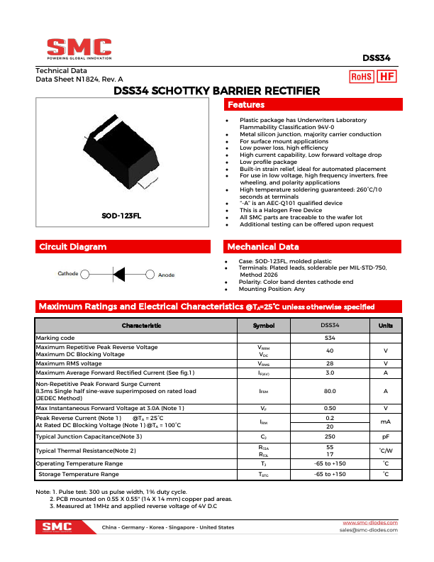 DSS34 Datasheet Preview