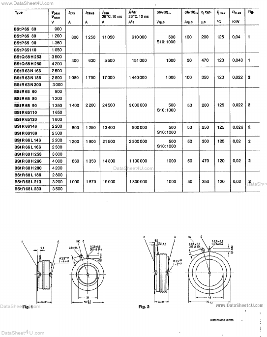 BSTR66 BSTR66L166 BSTR6xxx Thyristor Infineon Technologies 
